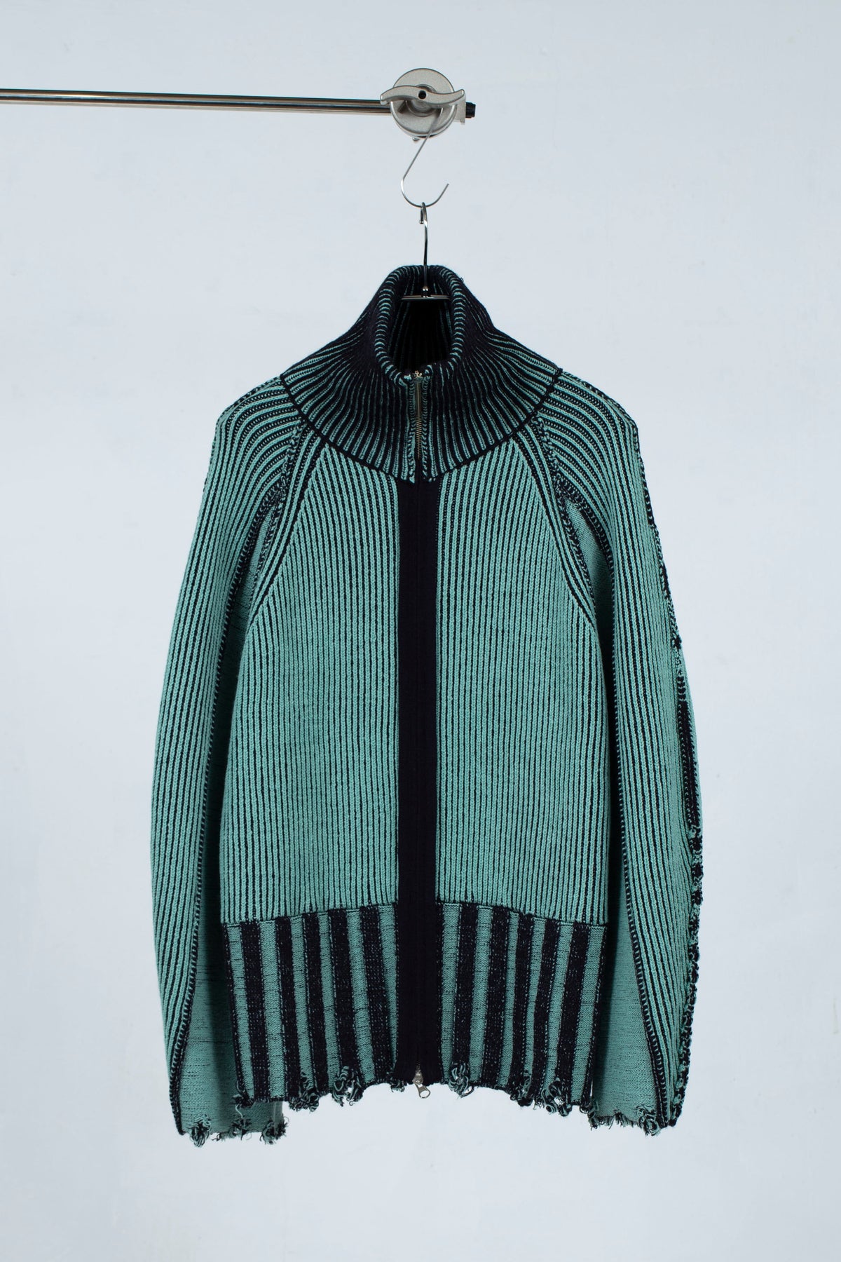 定番リバーシブル Zip knit coat