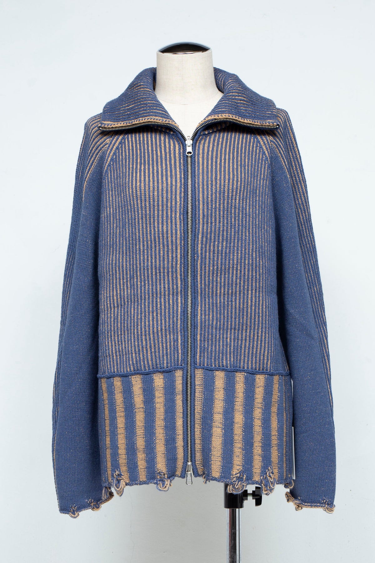 定番リバーシブル Zip knit coat