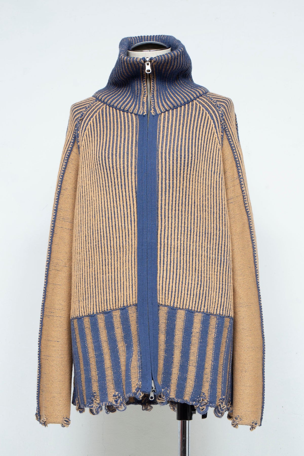 定番リバーシブル Zip knit coat