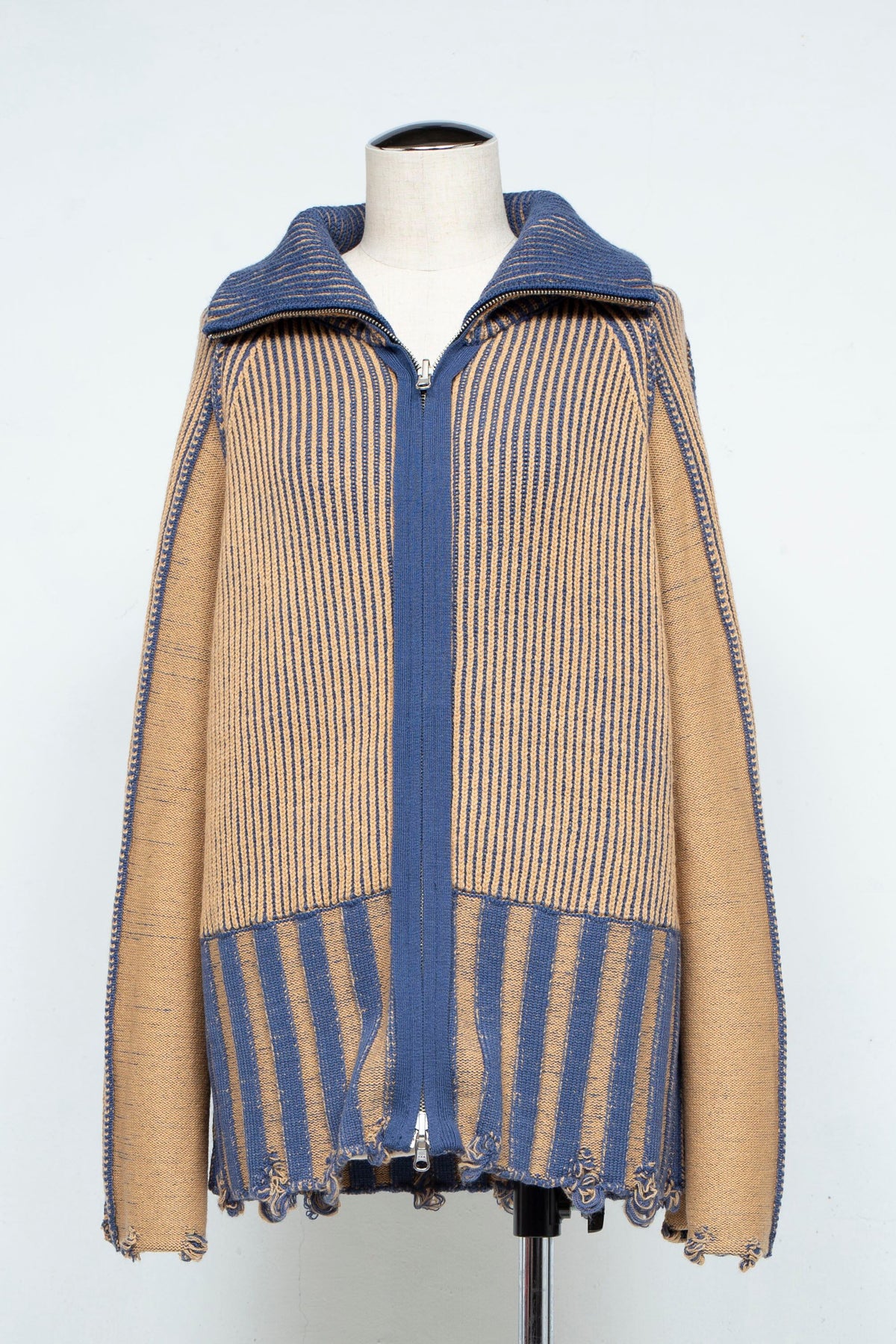 定番リバーシブル Zip knit coat