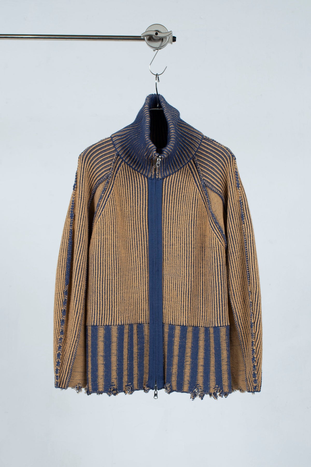 定番リバーシブル Zip knit coat