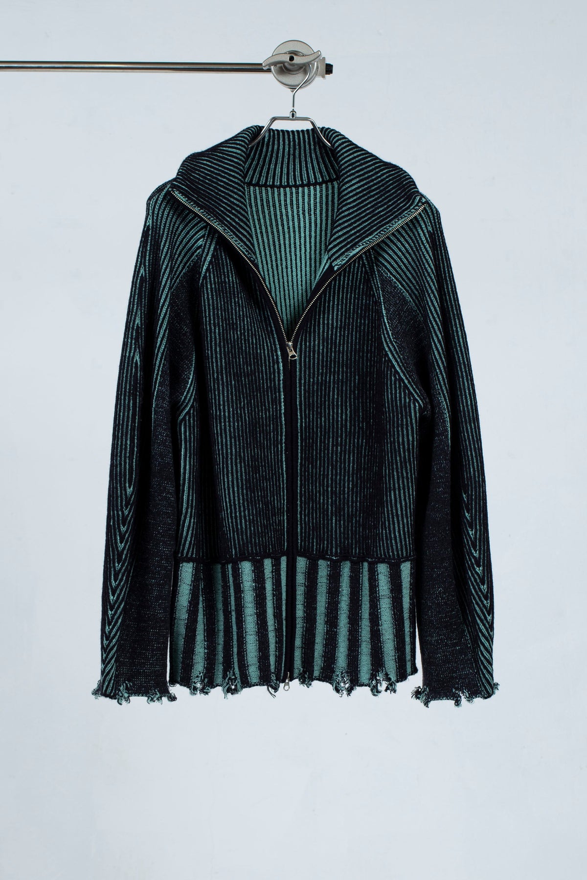 定番リバーシブル Zip knit coat