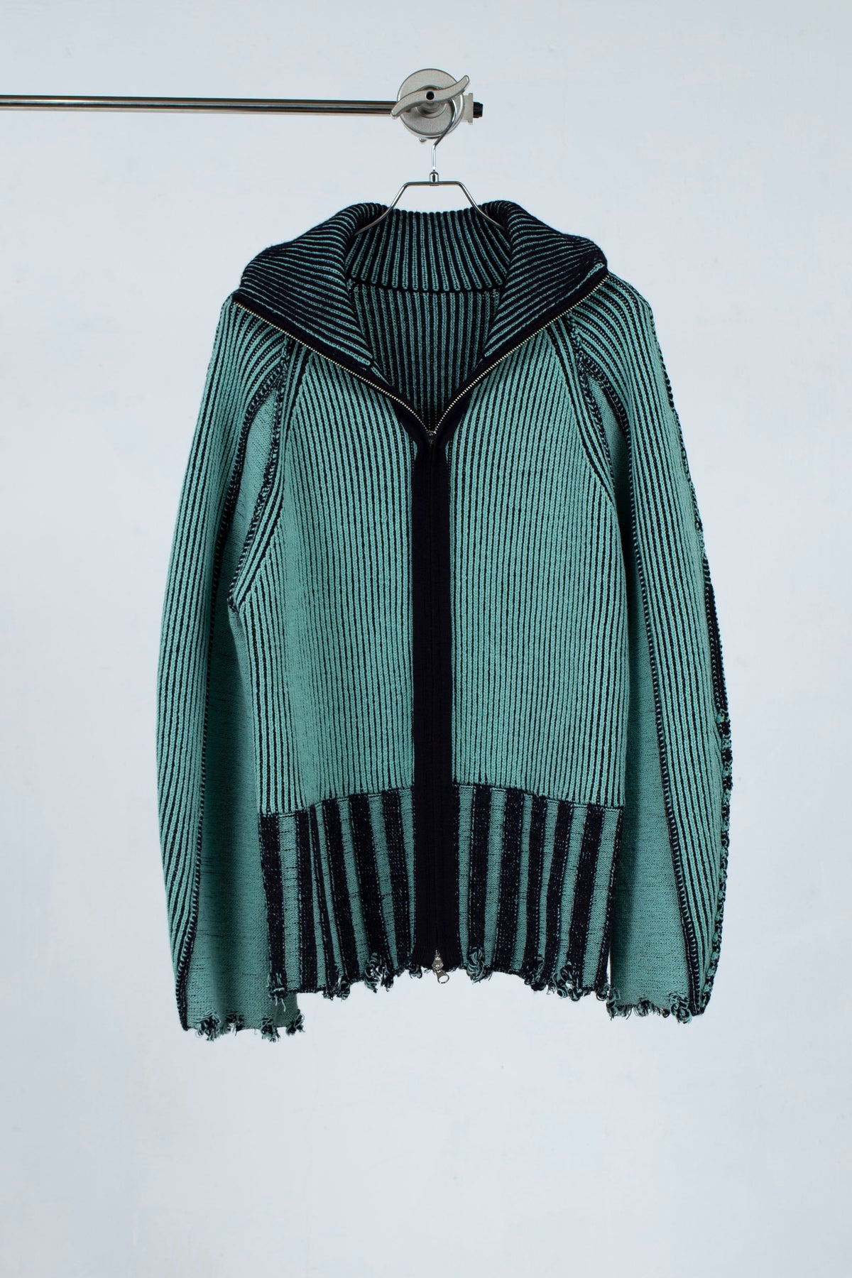 定番リバーシブル Zip knit coat