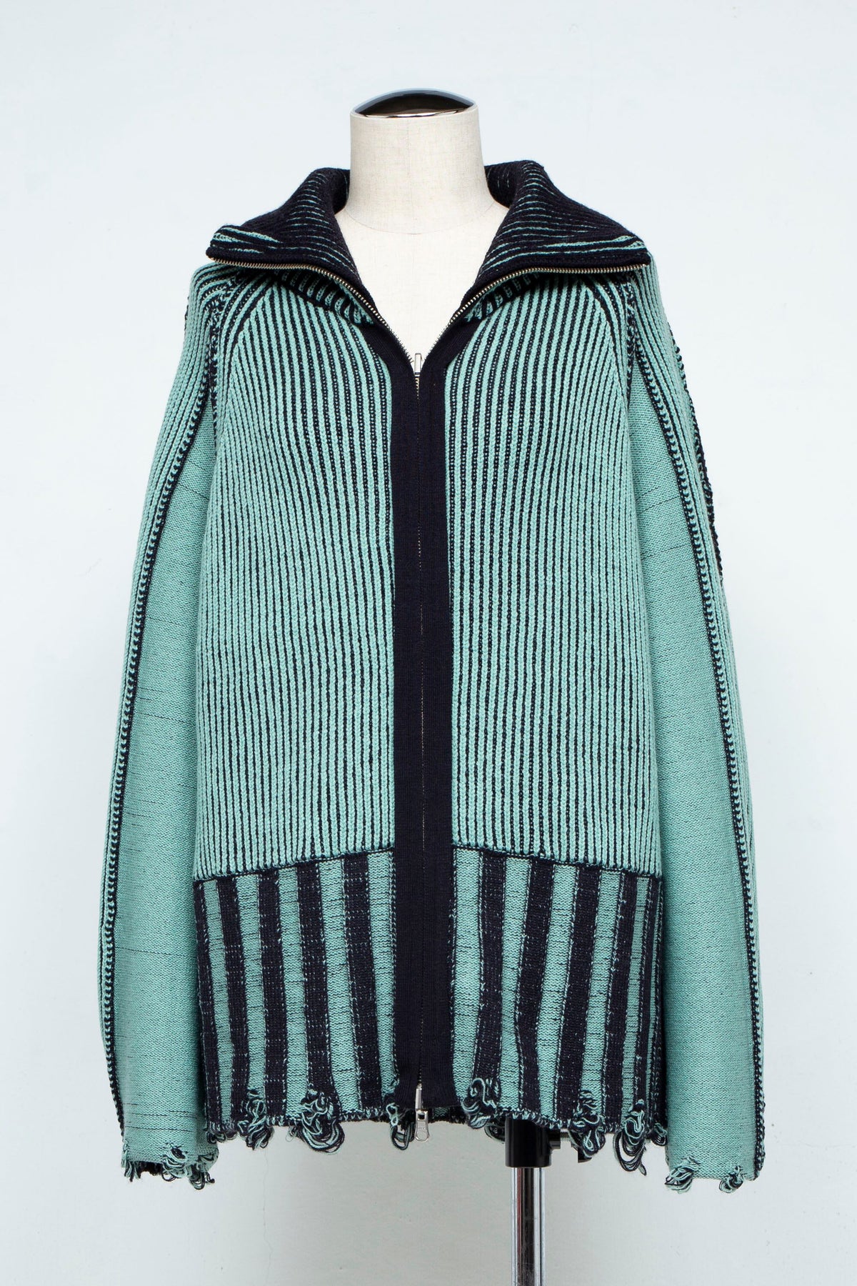 定番リバーシブル Zip knit coat