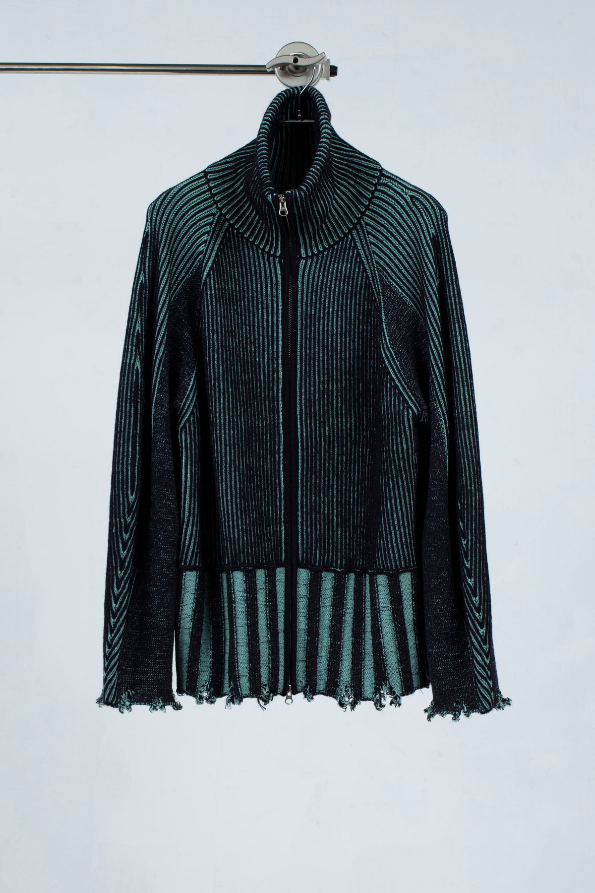 定番リバーシブル Zip knit coat