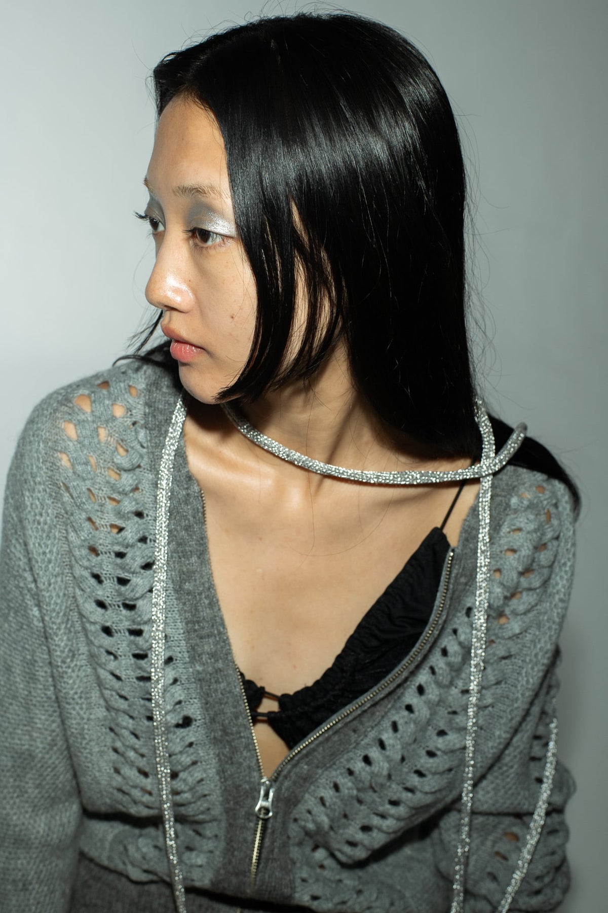 ウールモヘア ZIP Knit Cardigan P24aw002