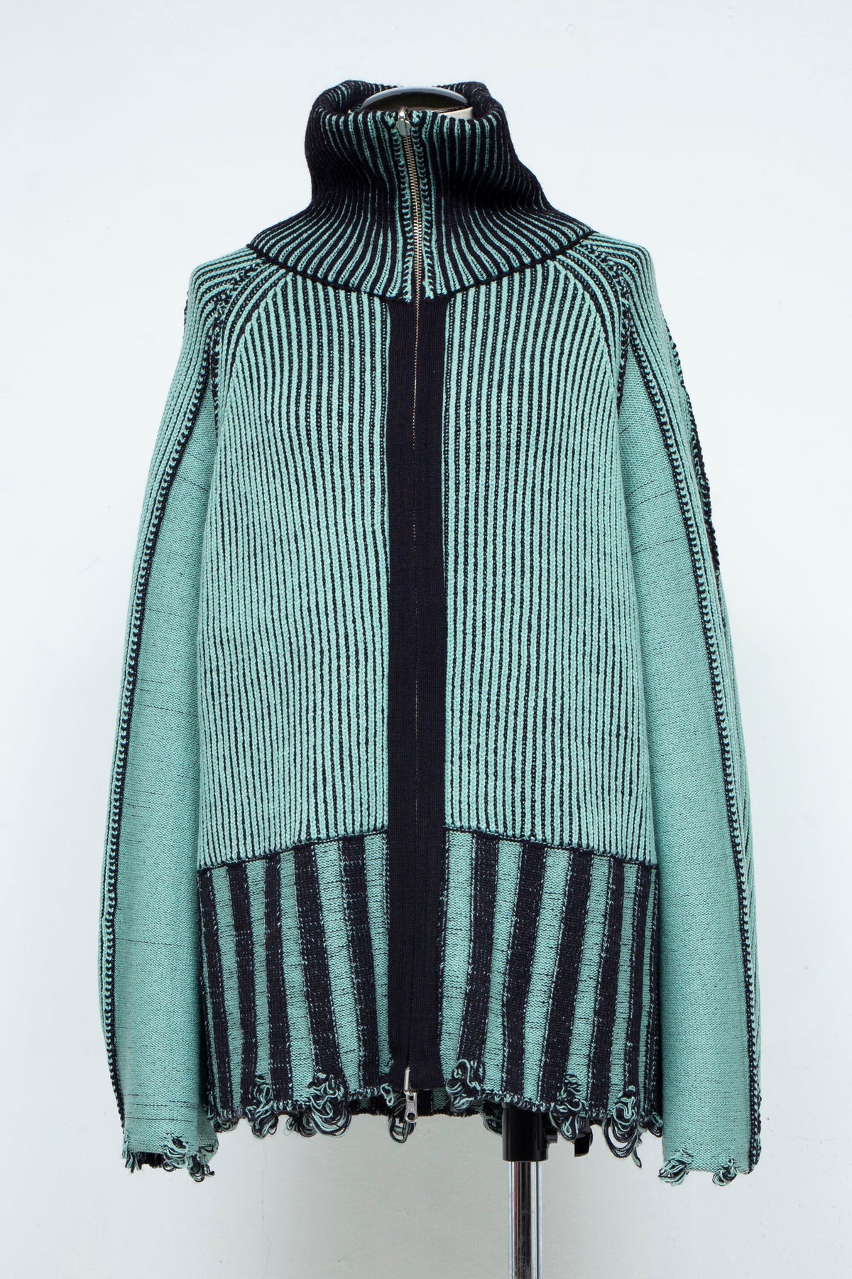 定番リバーシブル Zip knit coat