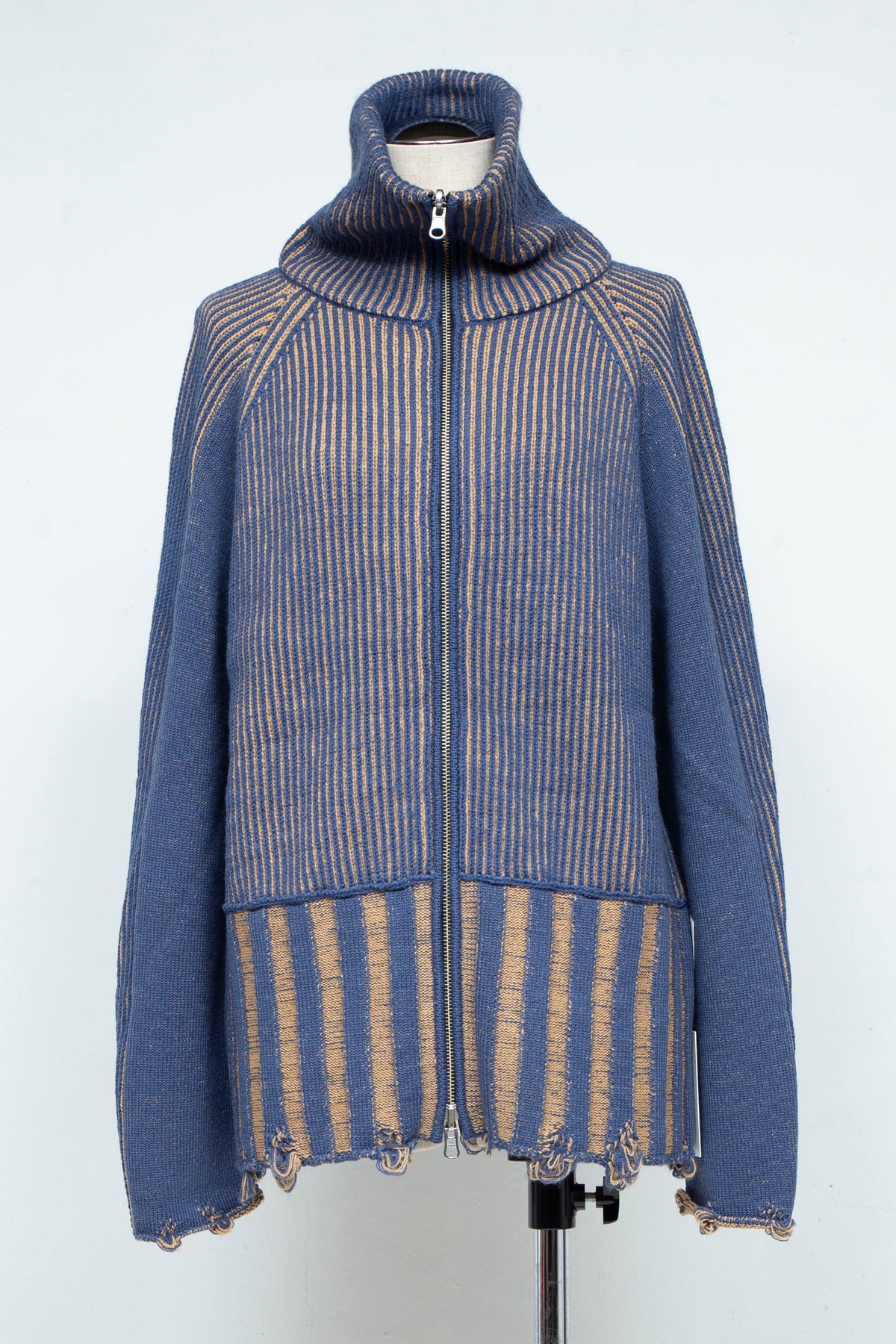 定番リバーシブル Zip knit coat