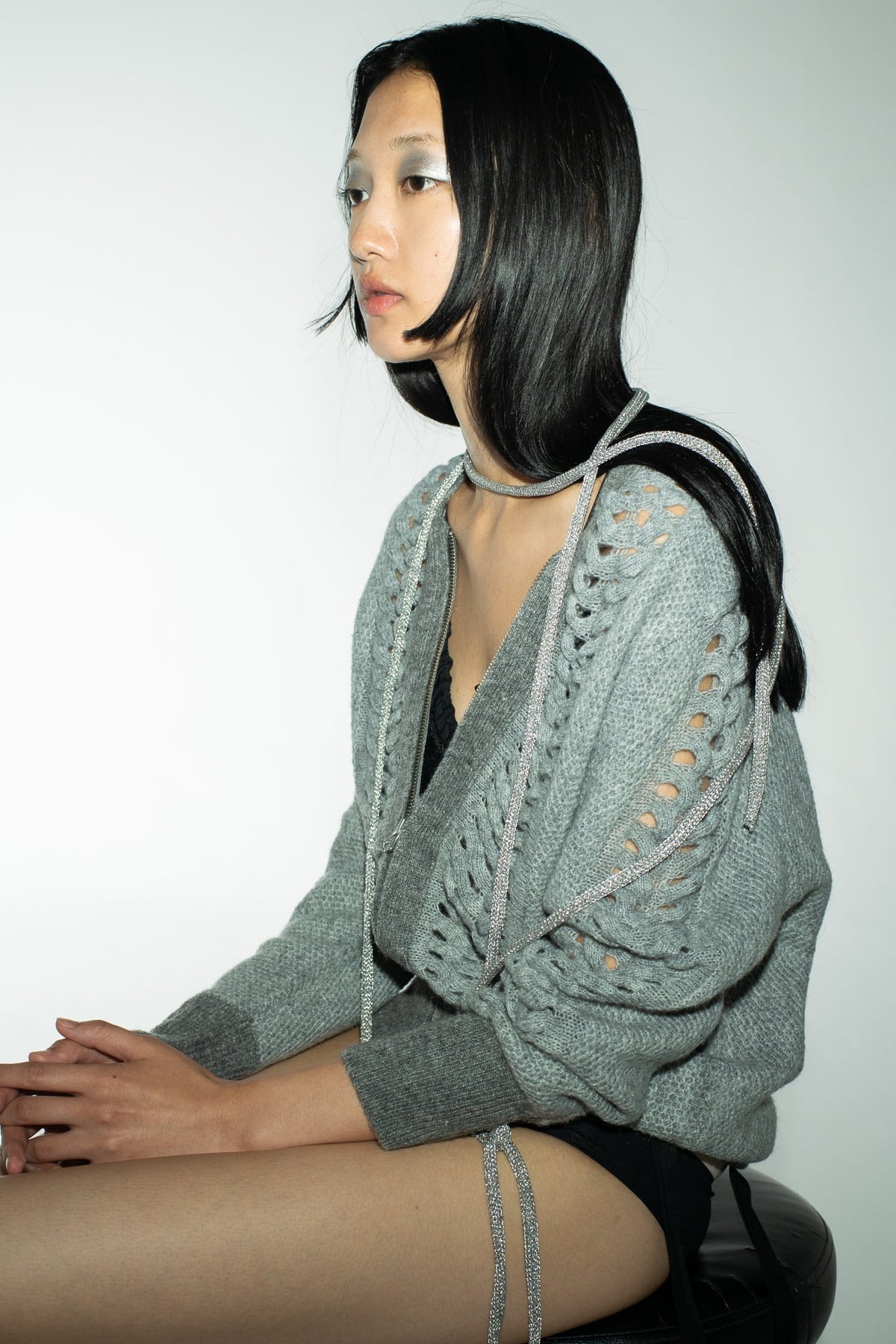 ウールモヘア ZIP Knit Cardigan P24aw002